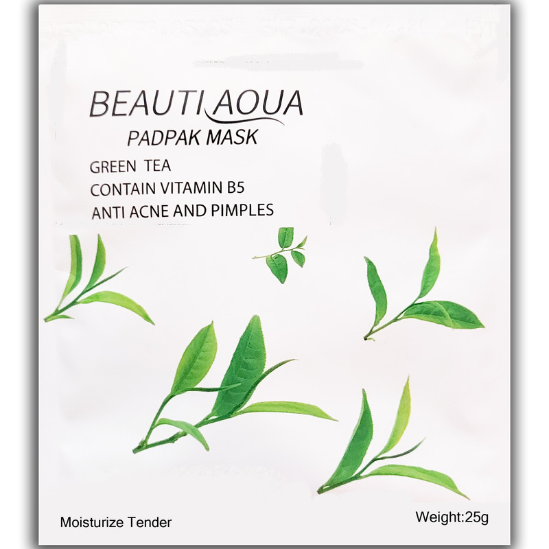 ماسک صورت بیوتی آکوا مدل 01 بسته 6 عددی نرمکننده، مرطوبکننده، ضد چروک، روشنکننده، مغذی و مناسب انواع پوست همراه با عصاره طبیعی و ویتامینهای موثر