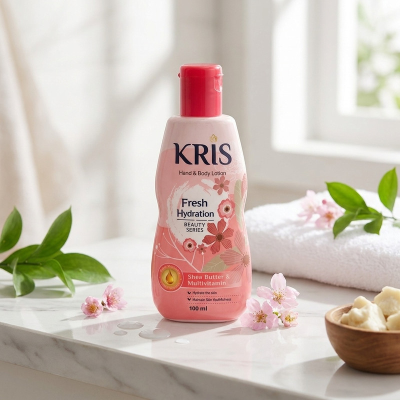لوسیون بدن کرمی کریس مدل Fresh مناسب برای انواع پوست، مرطوبکننده و ضد خشکی، حجم 100 میلیلیتر