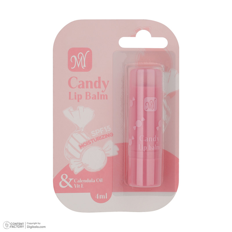 بالم لب ماتیکی مای مدل candy مرطوبکننده، حاوی ویتامینهای تقویتی و عصاره آلوئهورا، مناسب پوست لب معمولی