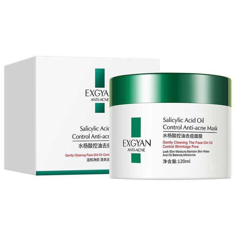 ماسک صورت آکنه سالیسیلیک اسید اکسگین حجم 120 میلیلیتر، کنترلکننده چربی، بستن منافذ، از بین برنده آکنه و جوش، پاکسازی سلولهای مرده، پیشگیری از لک، روشنکننده پوست، مناسب انواع پوست