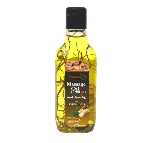 روغن ماساژ مکس لیدی مدل جینسینگ حجم 100 میلی لیتر