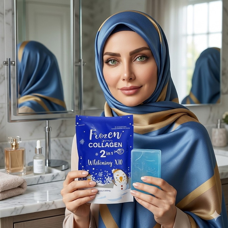 صابون شستشو صورت فروزن مدل کلاژن مناسب برای انواع پوست وزن 100 گرم