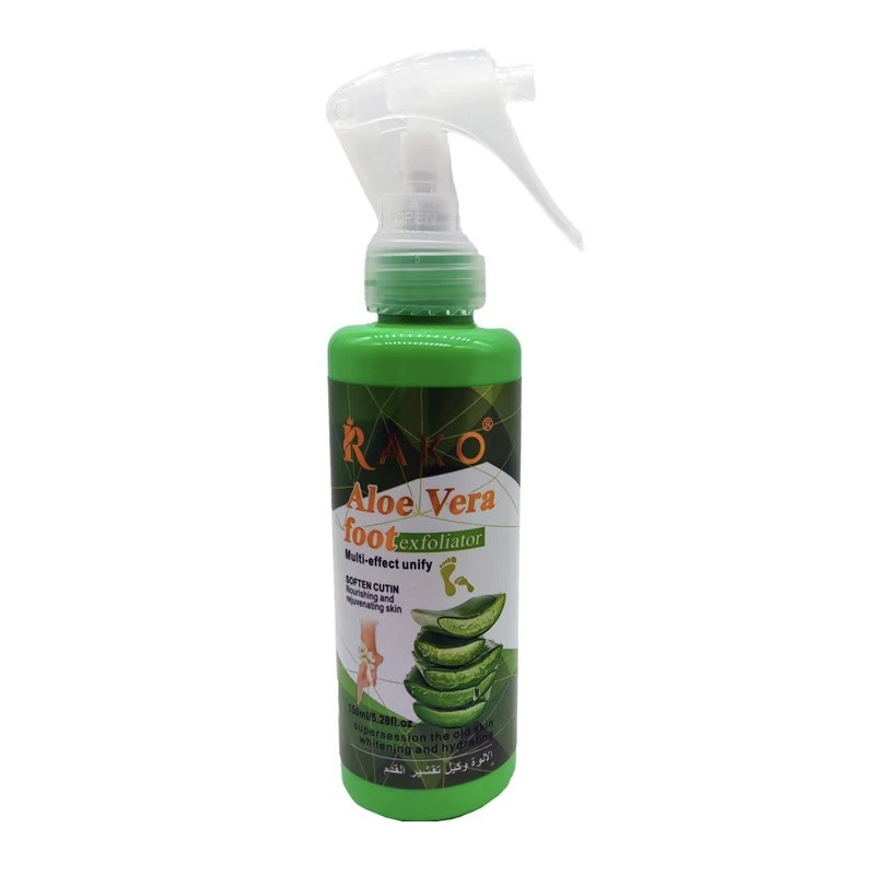 اسپری لایهبردار راکو مجیک مدل آلوئه ورا و exfliator مجموعه ی دو عددی باحجم 150 میلیلیتر با پاککنندگی ملایم و قدرت لایهبرداری قوی