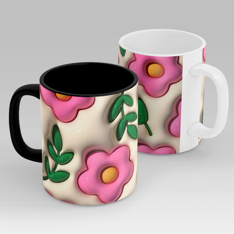 ماگ طرح سه بعدی مدل گل