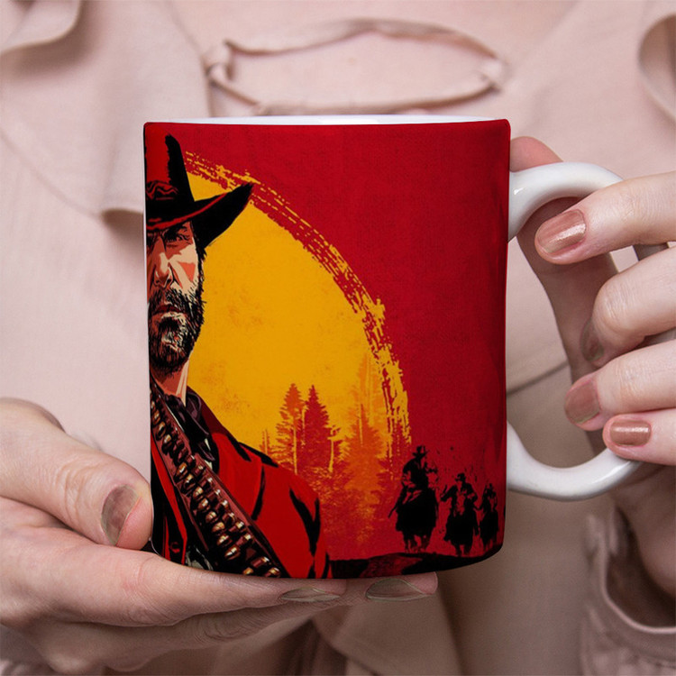 ماگ مدل red dead redemption طرح رد دد