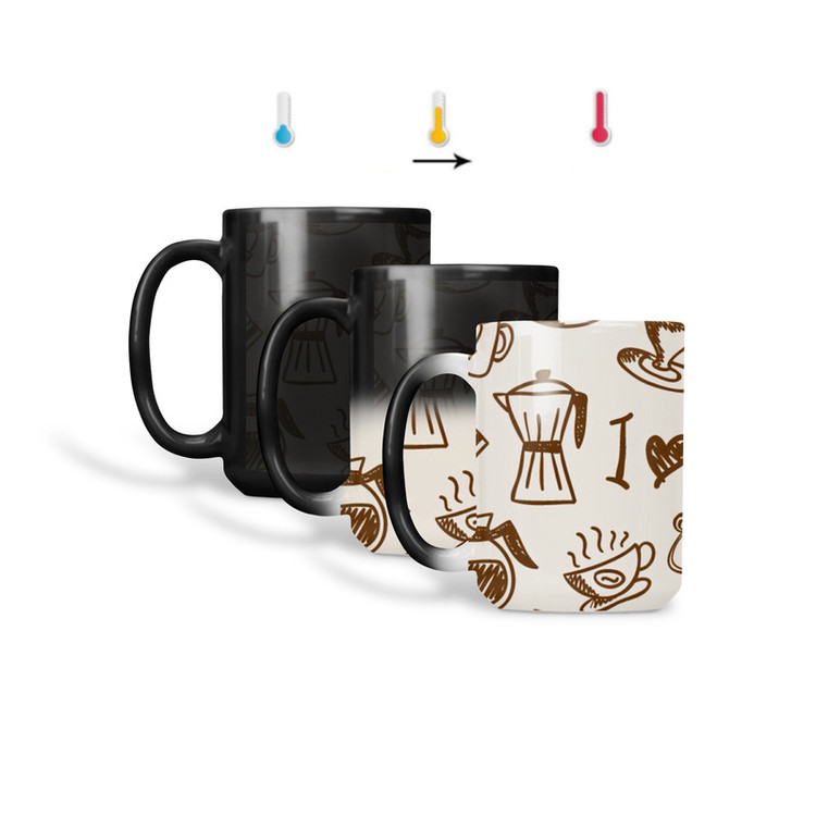 ماگ حرارتی طرح گرافیکی مدل کافی و قهوه coffee