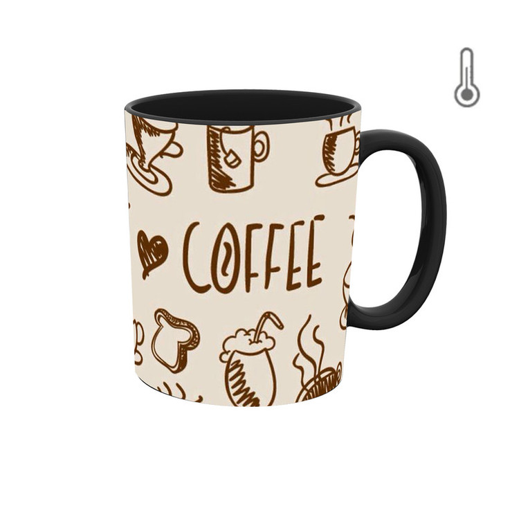 ماگ حرارتی طرح گرافیکی مدل کافی و قهوه coffee