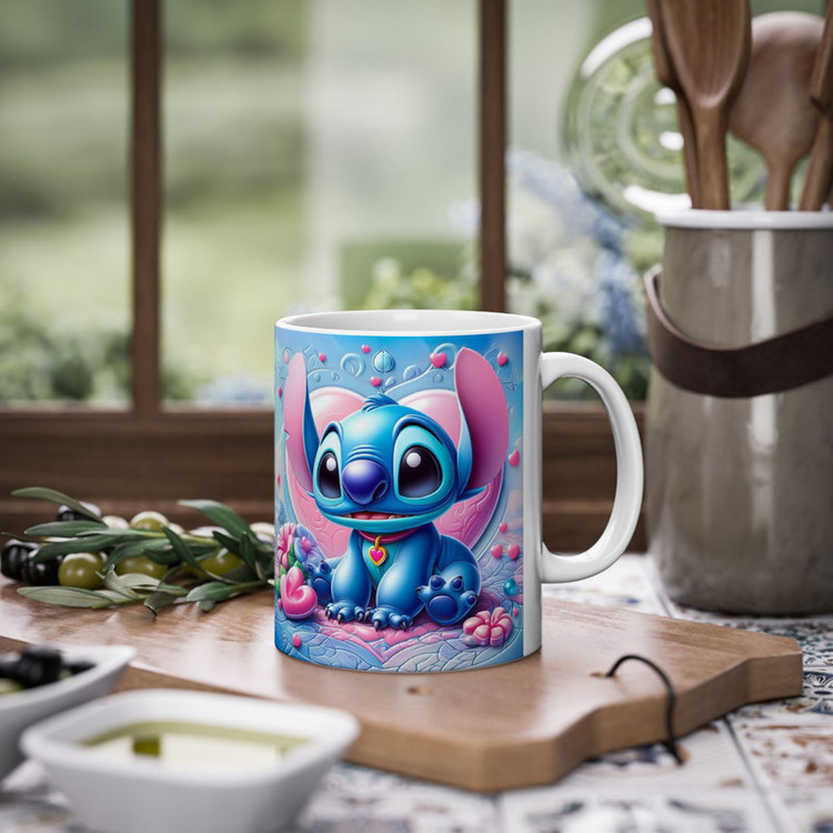 ماگ پادآفرین مدل کارتون استیچ stitch کد 084